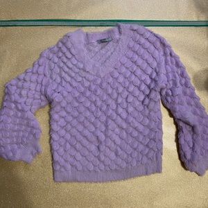 Andrew Marc New York Lilac Knit Sweater